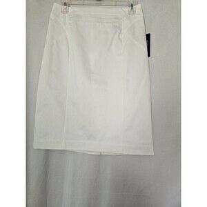 Worthington Women's‎ Off White Knee Length Lined Straight Pencil Skirt Size 6